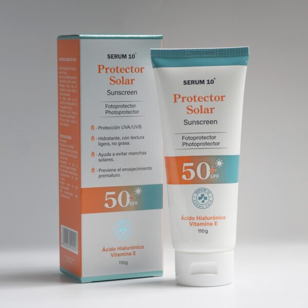 Protector solar facial SPF 50+ con vitamina E