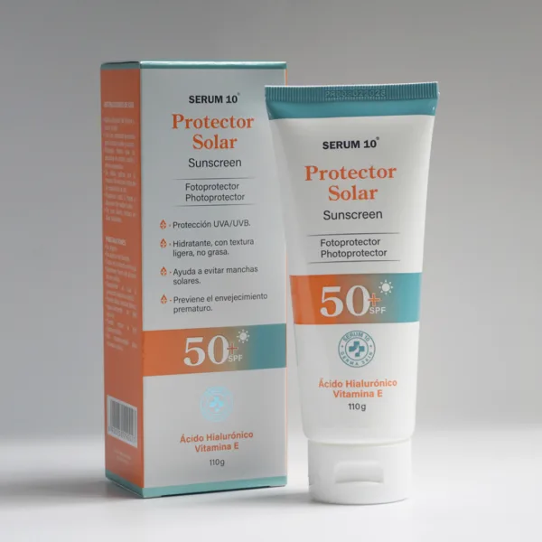 Protector solar facial SPF 50+ con vitamina E