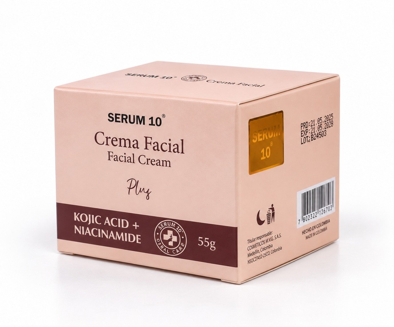 Crema facial con ácido kójico y niacinamida 55 g