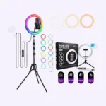 Aro de luz RGB con trípode 26 cm