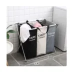 Canasta clasificadora de ropa de 3 compartimentos