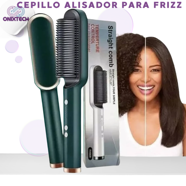 Cepillo alisador eléctrico anti-frizz