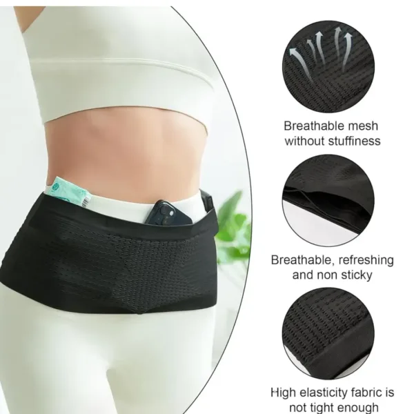 Cinturón deportivo con bolsillos para correr
