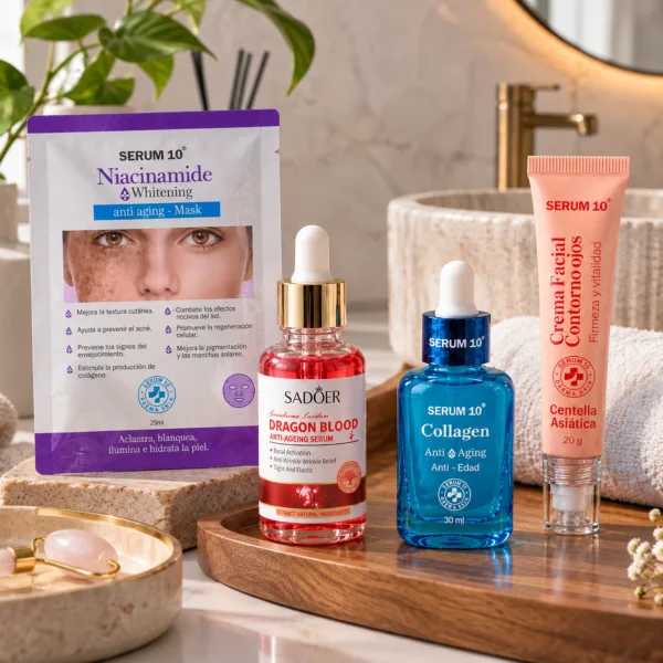 Kit facial antiedad de 4 productos