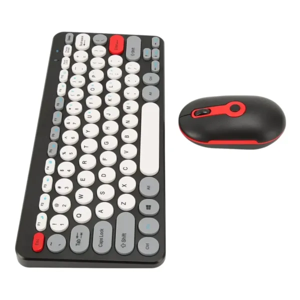 Combo mini teclado y mouse inalámbricos estilo retro