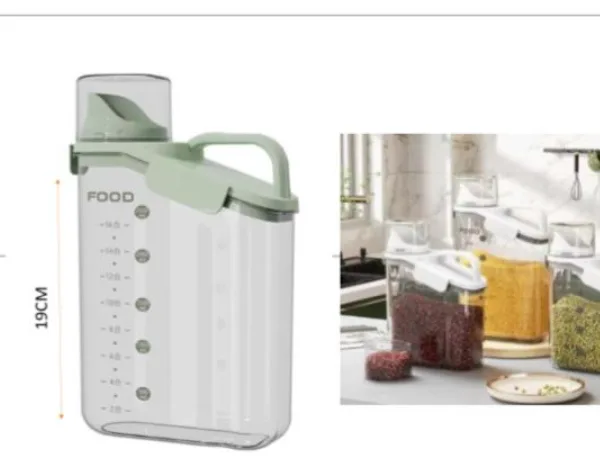 Dispensador hermético de 2 L para granos y cereales