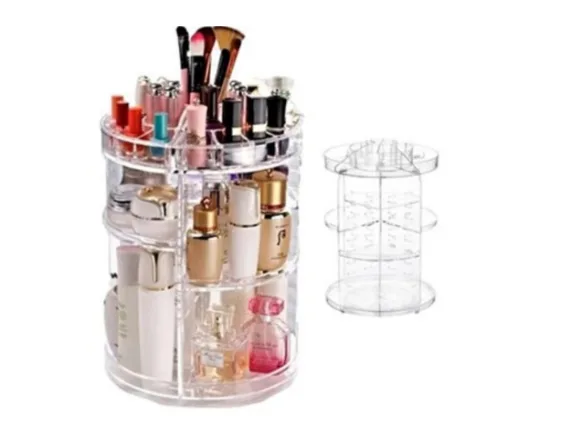 Organizador giratorio de cosméticos