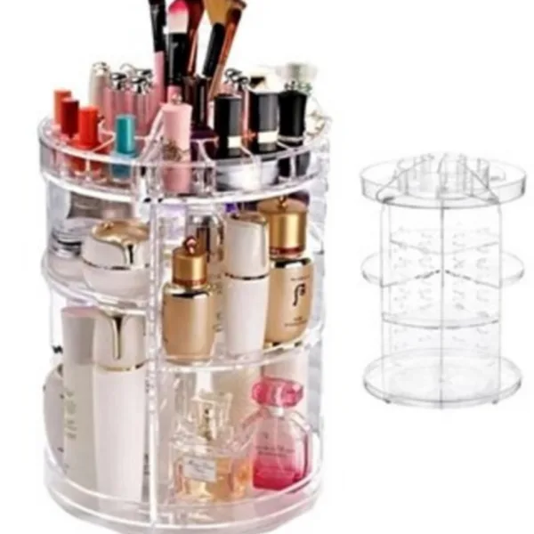 Organizador de maquillaje acrílico giratorio 360°