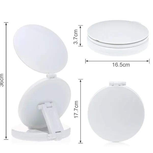 Espejo de maquillaje con luz LED y aumento