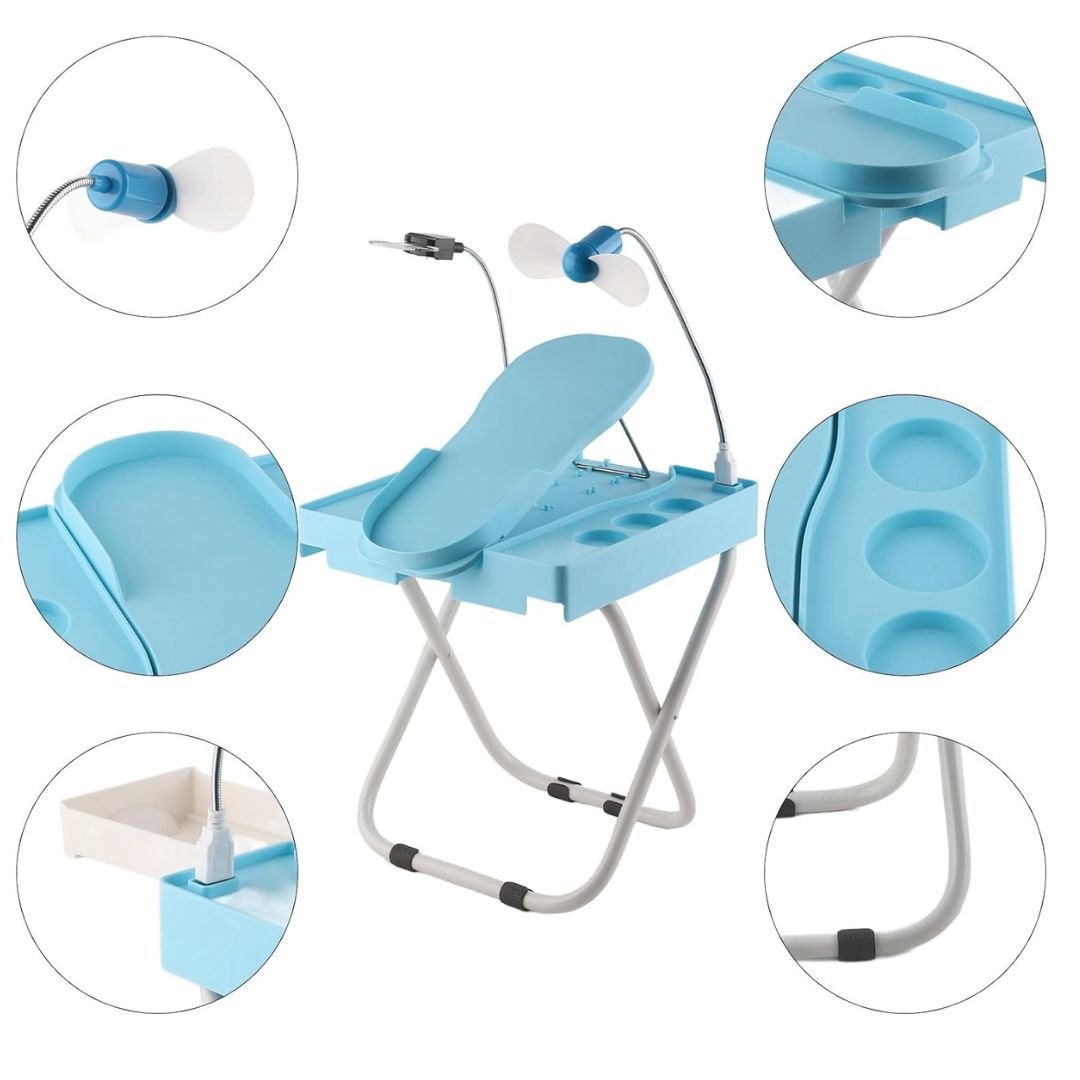 Taburete de manicure y pedicure con ruedas