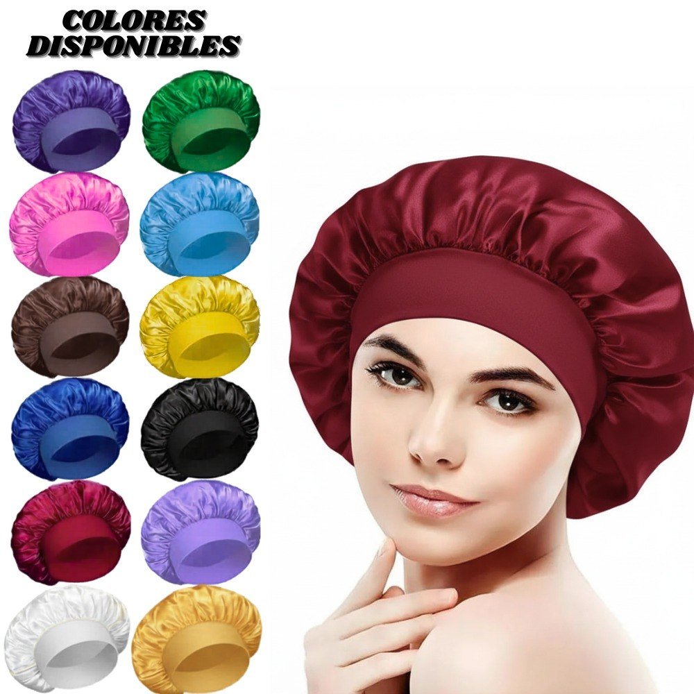 Gorro de satín para dormir anti-frizz