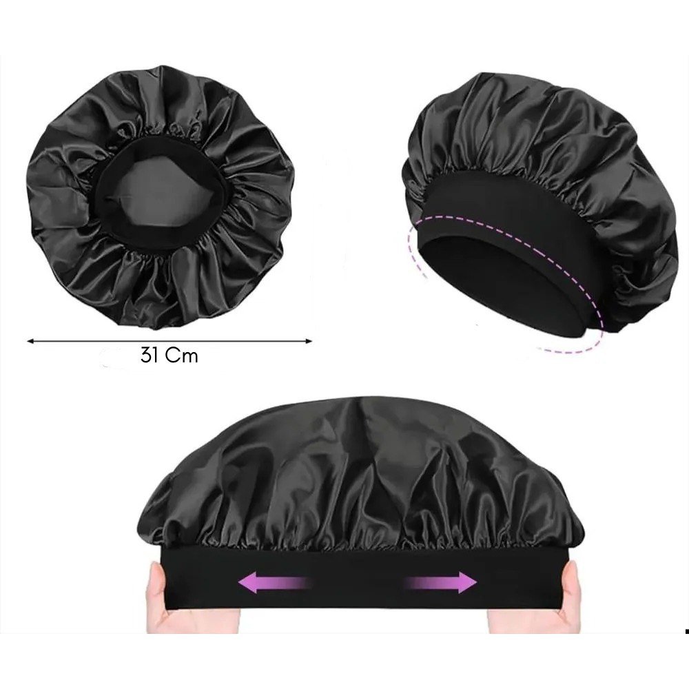 Gorro de satín para dormir anti-frizz