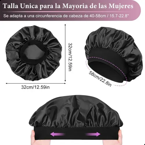 Gorro de satín para dormir anti-frizz
