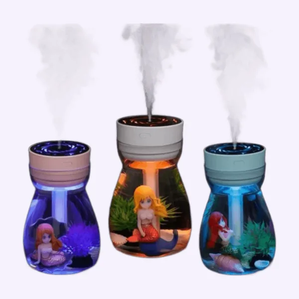 Humidificador decorativo de sirena con luz