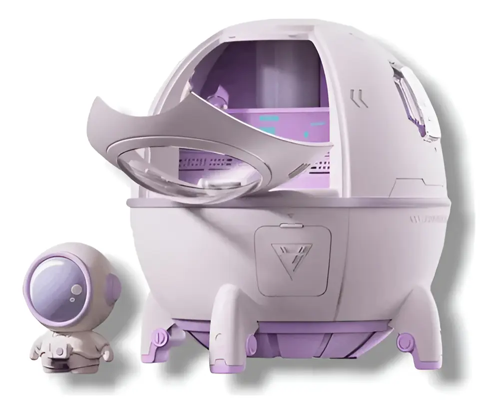 Mini humidificador nave espacial con astronauta