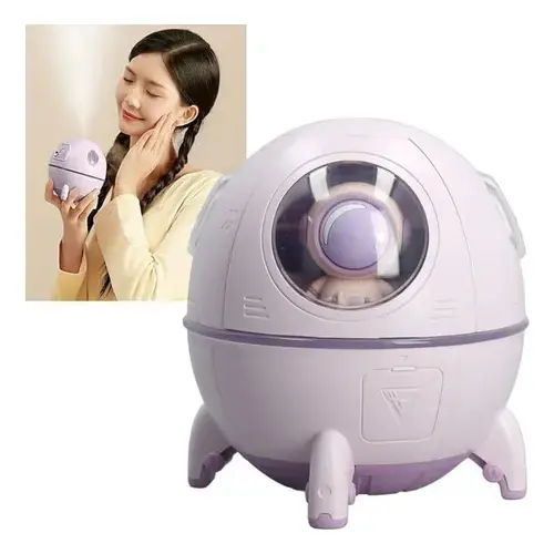 Mini humidificador nave espacial con astronauta