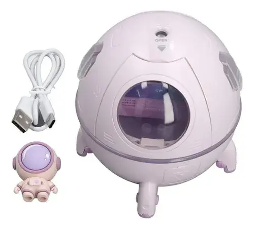 Mini humidificador nave espacial con astronauta