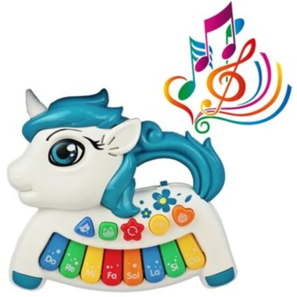 Piano musical pony con luces