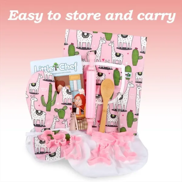 Set de pastelería para niñas con delantal