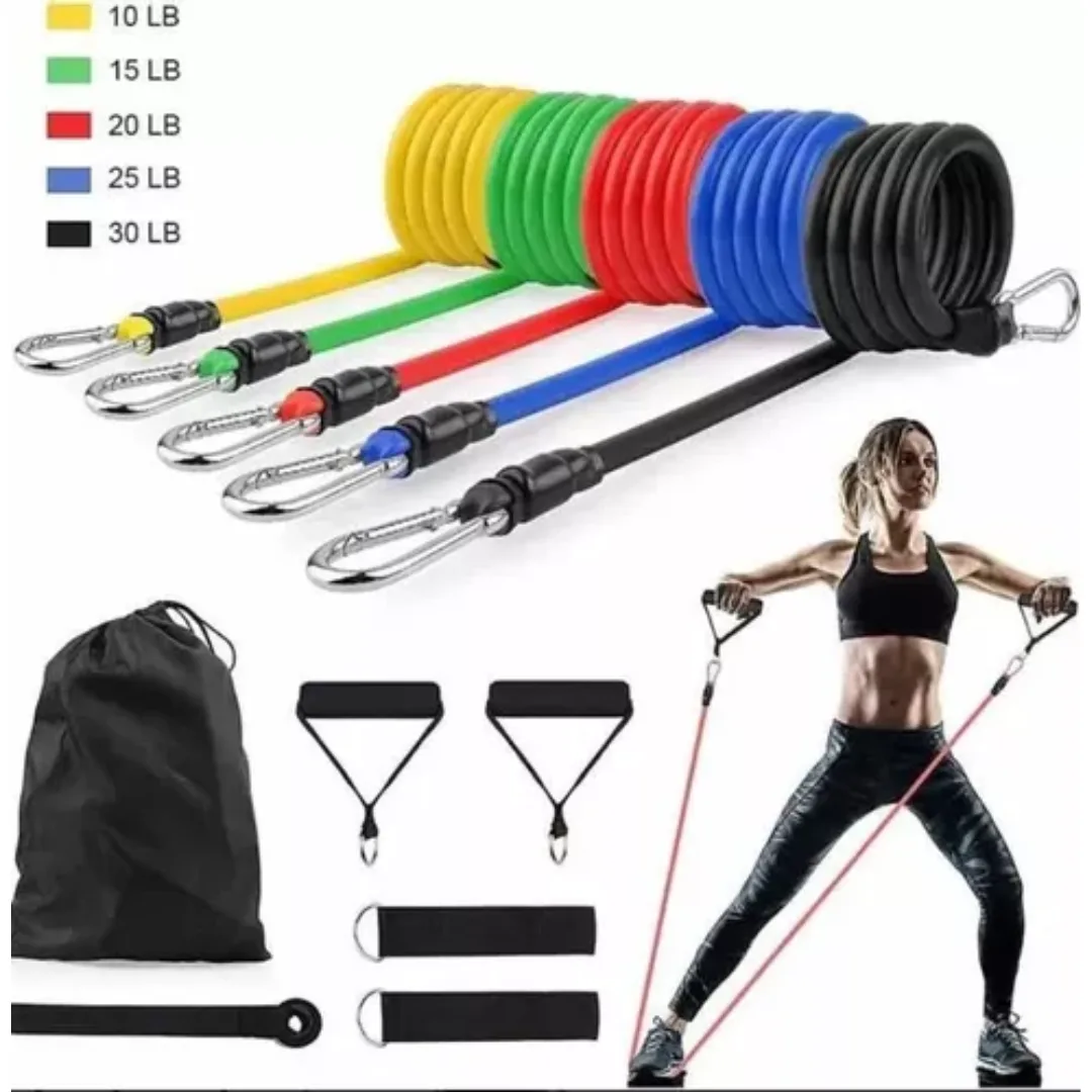 Kit de bandas elásticas tubulares de 11 piezas