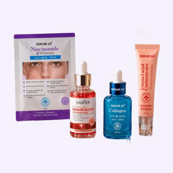 Kit facial antiedad de 4 productos