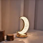 Lámpara decorativa de luna en cristal recargable