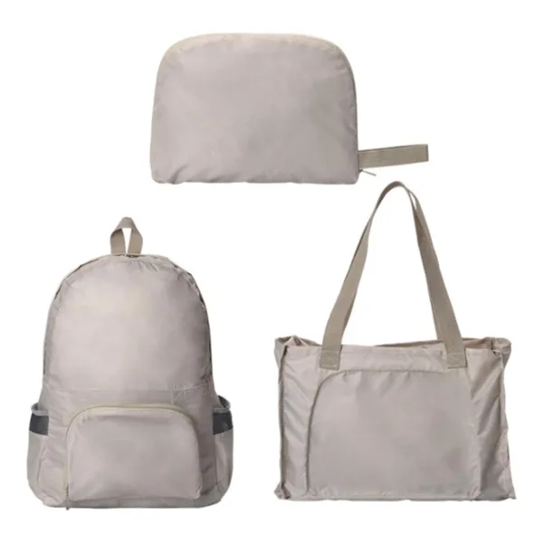 Morral plegable 3 en 1: mochila, bandolera y bolso