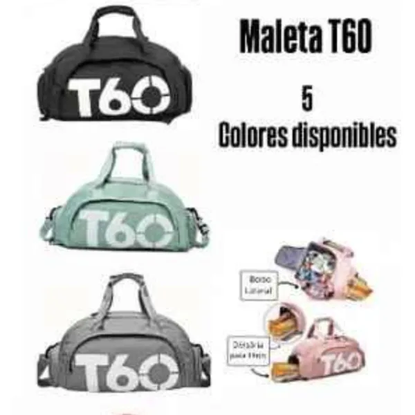 Maleta morral deportiva con compartimento para zapatos