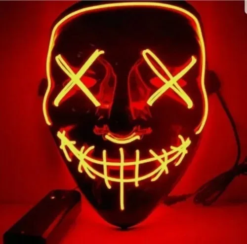 Máscara LED de Halloween con luces de neón