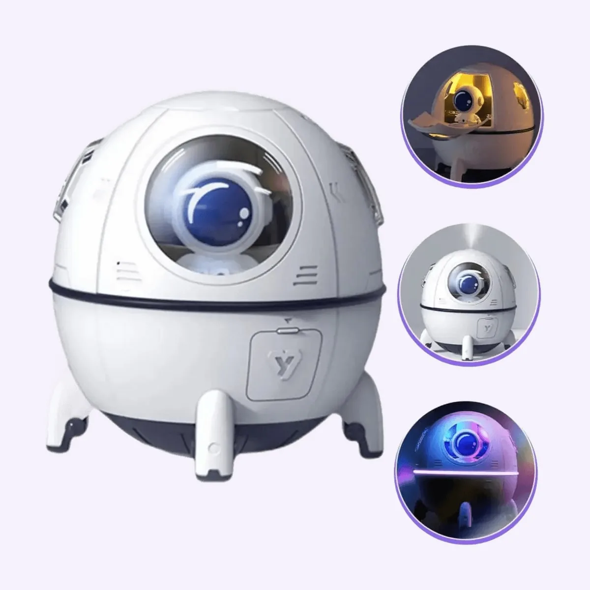 Mini humidificador nave espacial con astronauta