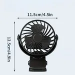 Mini ventilador de clip recargable