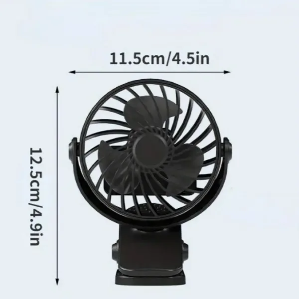 Mini ventilador de clip recargable