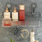 Organizador colgante con ventosa para baño y cocina