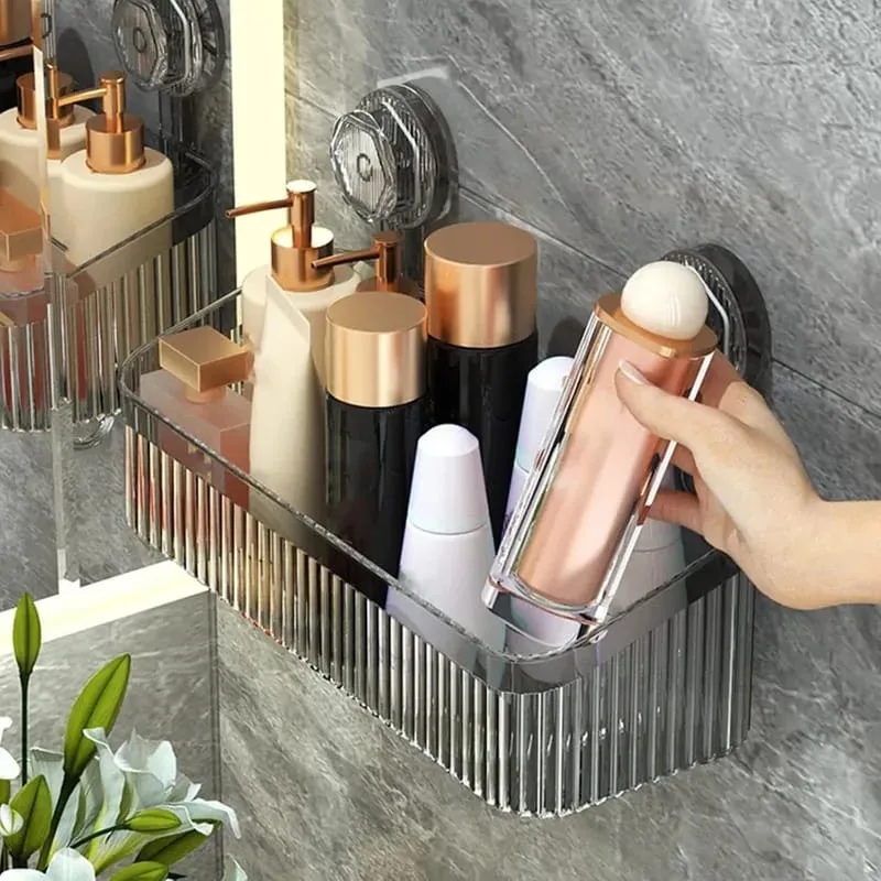 Organizador colgante con ventosa para baño y cocina