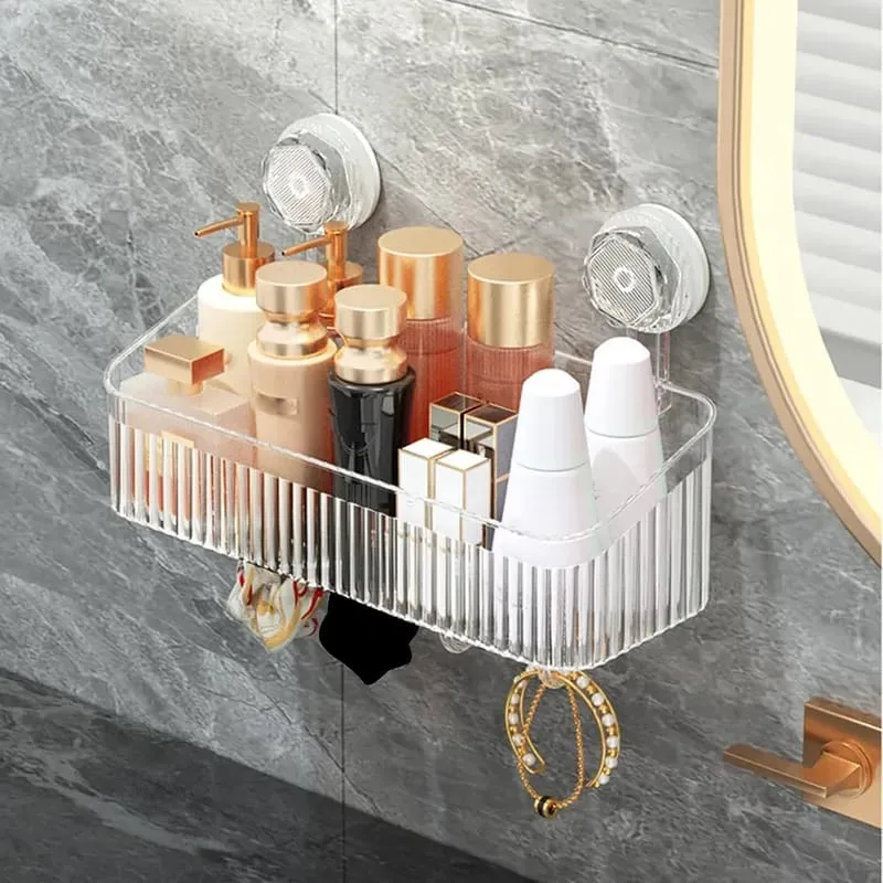 Organizador colgante con ventosa para baño y cocina