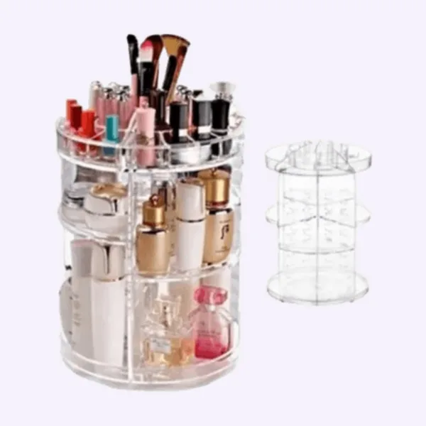 Organizador giratorio de cosméticos