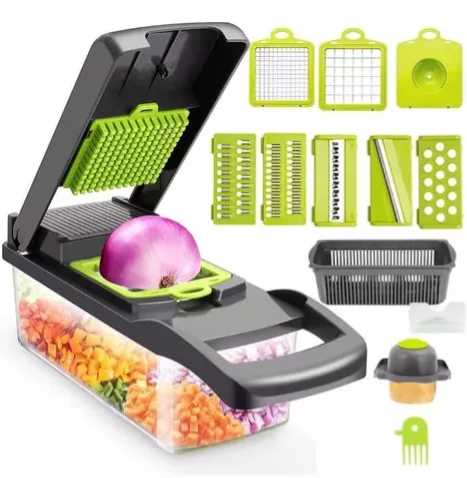 Picador y rallador de verduras con recipiente