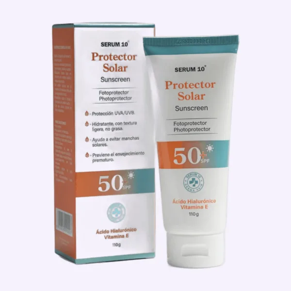 Protector solar facial SPF 50+ con vitamina E
