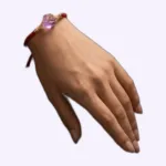 Pulsera de amatista con cordón rojo