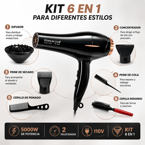 Secador de cabello profesional con boquilla