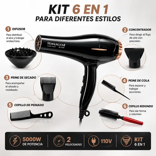 Secador de cabello profesional con boquilla