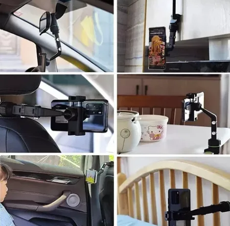 Soporte de celular para el retrovisor