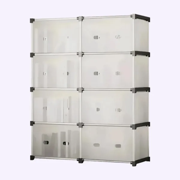 Clóset organizador de 8 módulos con puertas
