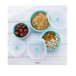 Set de 4 portacomidas plegables de silicona